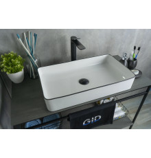 Раковина накладная Gid Nc9399 52225 белая / черная 60x34x11