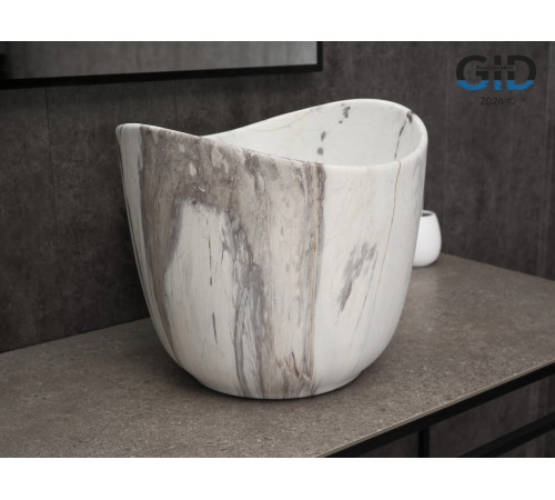 Раковина накладная Gid Mnc9303 54479 под камень матовая 36x36x32