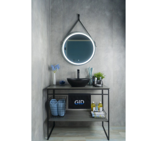 Раковина накладная Gid Nc901 52223 черная матовая 41x34x15