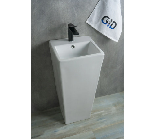 Раковина напольная Gid Nb147 81104 белая 34x33x85