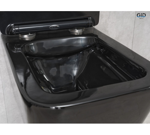 Подвесной унитаз GID Tr2144BL 62224Y черная глянцевая 52x36x33.5