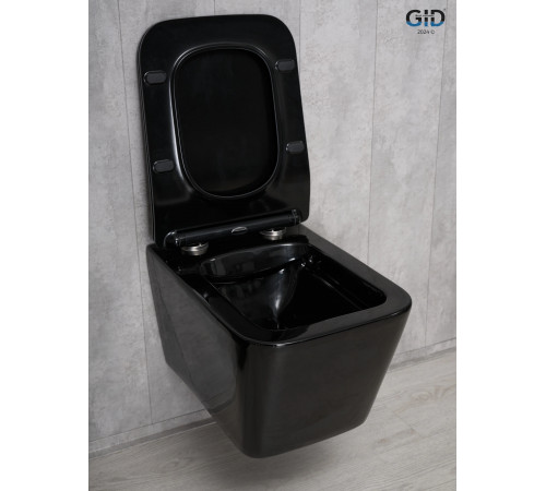 Подвесной унитаз GID Tr2144BL 62224Y черная глянцевая 52x36x33.5