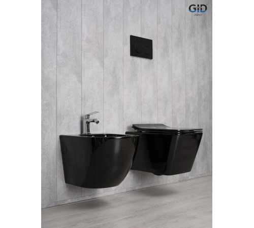 Подвесной унитаз GID Tr2144BL 62224Y черная глянцевая 52x36x33.5