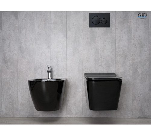 Подвесной унитаз GID Tr2144BL 62224Y черная глянцевая 52x36x33.5