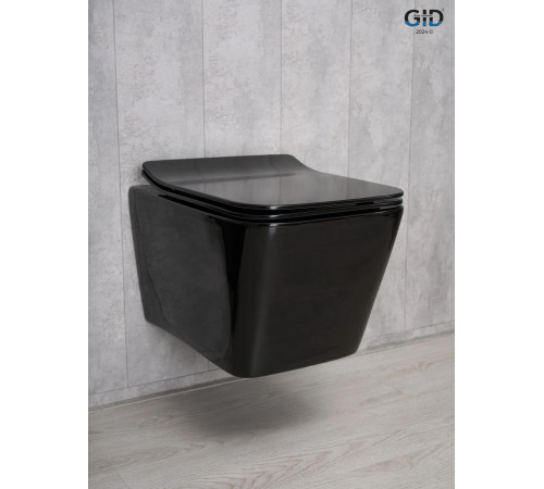 Подвесной унитаз GID Tr2144BL 62224Y черная глянцевая 52x36x33.5