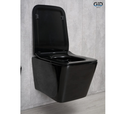 Подвесной унитаз GID Tr2144BL 62224Y черная глянцевая 52x36x33.5