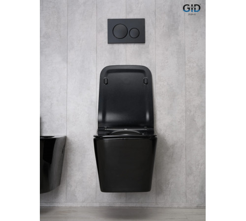 Подвесной унитаз GID Tr2144BL 62224Y черная глянцевая 52x36x33.5