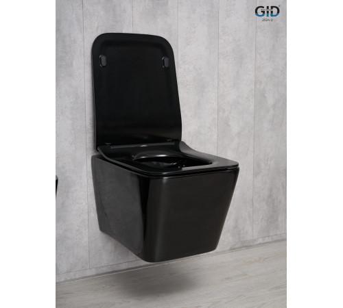 Подвесной унитаз GID Tr2144BL 62224Y черная глянцевая 52x36x33.5