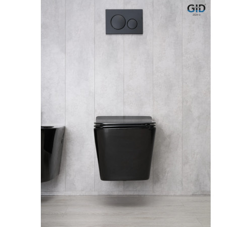 Подвесной унитаз GID Tr2144BL 62224Y черная глянцевая 52x36x33.5