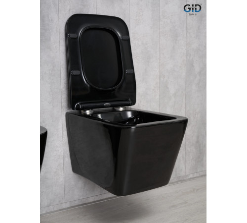 Подвесной унитаз GID Tr2144BL 62224Y черная глянцевая 52x36x33.5