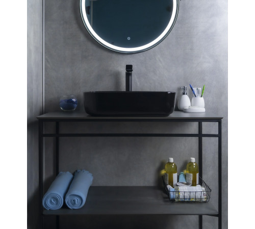 Раковина накладная Gid BL1304 53351 черная глянцевая 50x39x13
