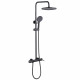 Стойка для душа ABBER Emotion AF8816BL с изливом, черный матовый