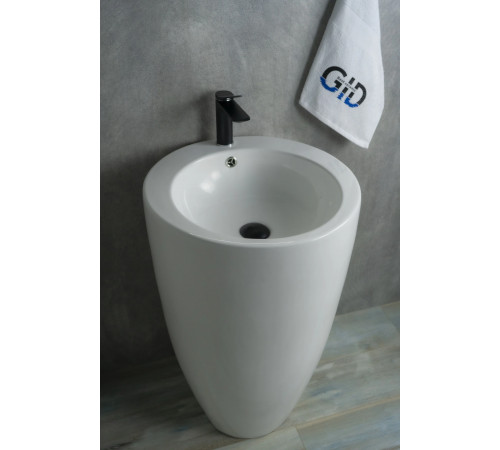Раковина напольная Gid Nb133 81106 белая 49x49x82