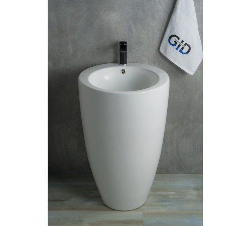 Раковина напольная Gid Nb133 81106 белая 49x49x82