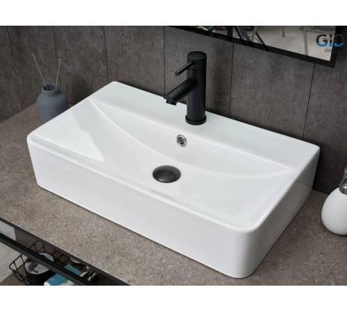Раковина накладная Gid N1344 51226 белая 61x35.5x14