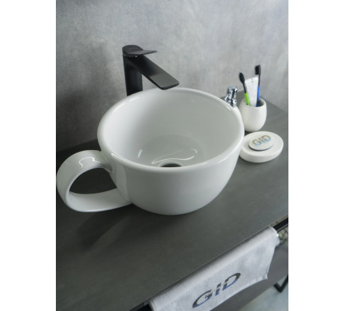 Раковина накладная Gid N9055 51186 белая 40x30x18