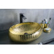 Раковина накладная Gid 9030g 52234 золотая 48x34x15