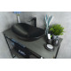 Раковина накладная Gid Bm9811 53337 черная матовая 61x37x15