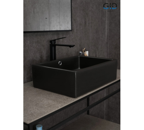 Раковина накладная Gid N9129bg 53381 черная графит 50x38x14.5