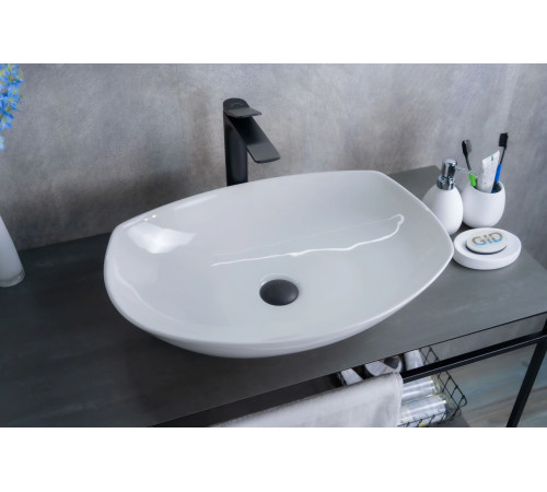 Раковина накладная Gid N9137 51177 белая 56x40x16
