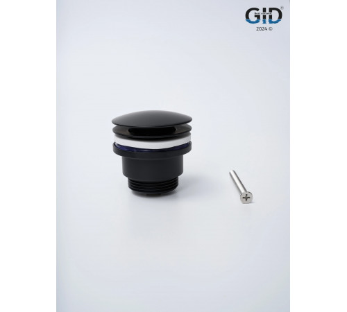 Клапан донный GID универсальный G-59BM 76605K черный матовый 7x7x10