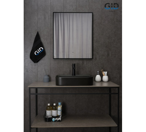 Раковина накладная Gid Bm9550 53364 черная матовая 50x40x11
