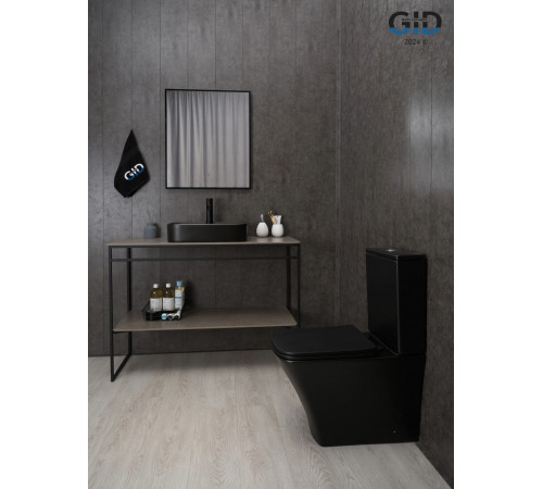 Раковина накладная Gid Bm9550 53364 черная матовая 50x40x11