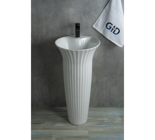 Раковина напольная Gid Nb132 81113 белая 41x41x84