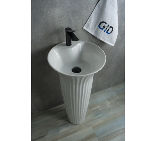 Раковина напольная Gid Nb132 81113 белая 41x41x84