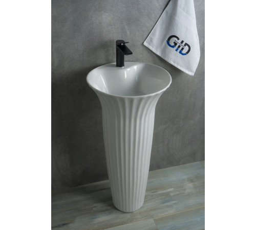 Раковина напольная Gid Nb132 81113 белая 41x41x84