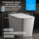 Приставной унитаз Abber Rechteck AC1213P белый с импульсным смывом