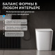 Приставной унитаз Abber Rechteck AC1213P белый с импульсным смывом