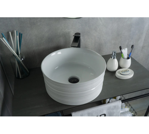 Раковина накладная Gid W969 51174 белая 41x41x18