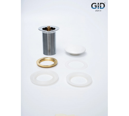 Клапан донный GID без перелива Whm100 74403K белый матовый 7x7x10