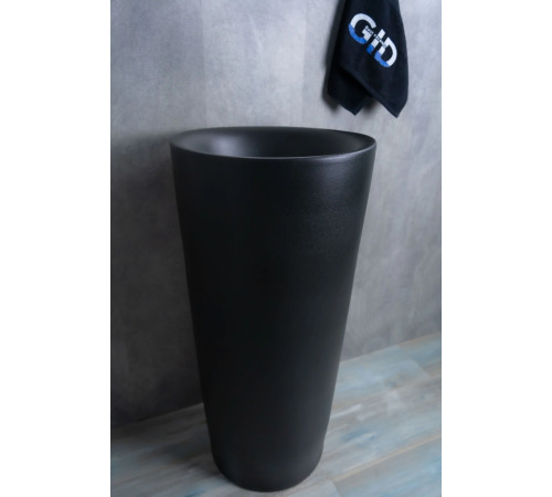 Раковина напольная Gid Nb130bg 81110 черная графит 40x40x85