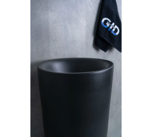 Раковина напольная Gid Nb130bg 81110 черная графит 40x40x85