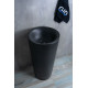 Раковина напольная Gid Nb130bg 81110 черная графит 40x40x85