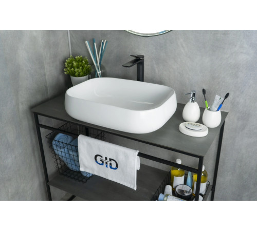Раковина накладная Gid N9243 51135 белая 56x42x14