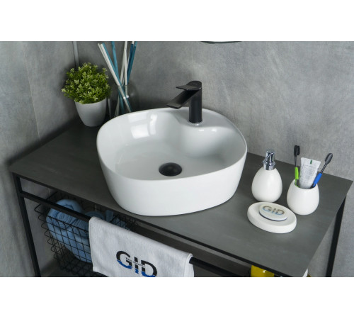 Раковина накладная Gid N9442 51153 белая 44x44x14
