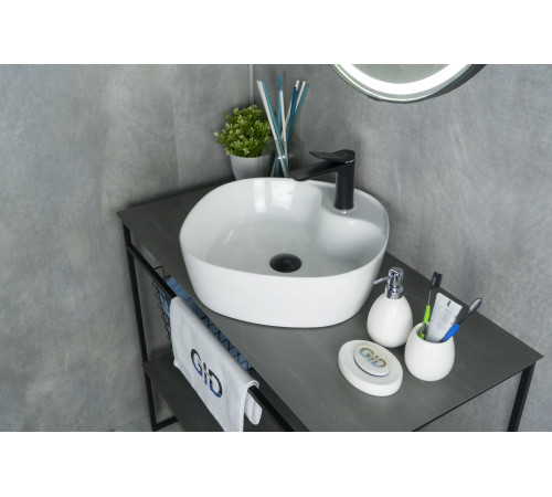 Раковина накладная Gid N9442 51153 белая 44x44x14