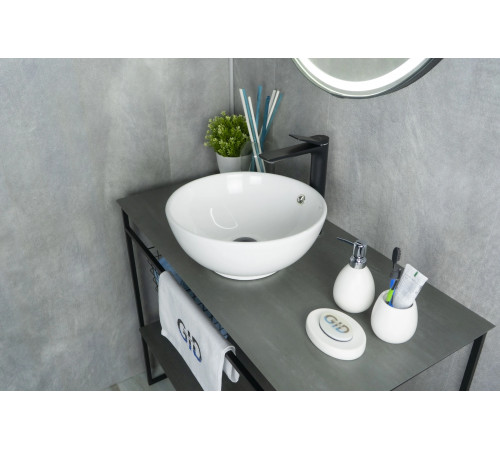 Раковина накладная Gid N9002 51102 белая 38.5x38.5x15