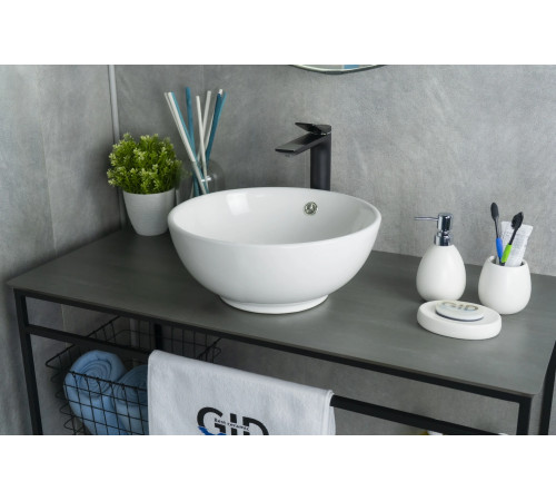 Раковина накладная Gid N9002 51102 белая 38.5x38.5x15