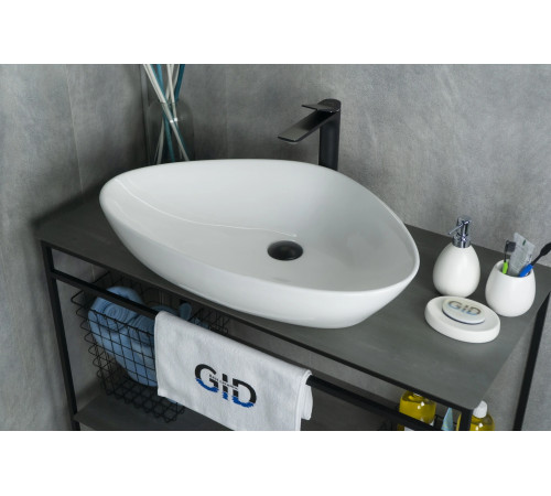 Раковина накладная Gid N9062 51117 белая 66.5x44x15