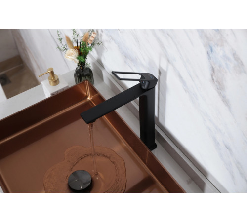 Смеситель GID для раковины (высокий) Niagara L057-BM-D L057BMD черный матовый