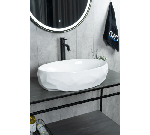 Раковина накладная Gid 9030wx 51241 белая 60x40x15