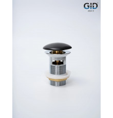 Клапан донный GID  с переливом Blm100-1 74407K черный матовый 7x7x10