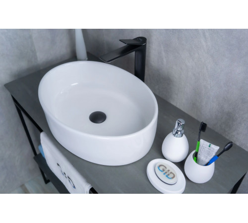 Раковина накладная Gid N9012 51106 белая 50x36x14