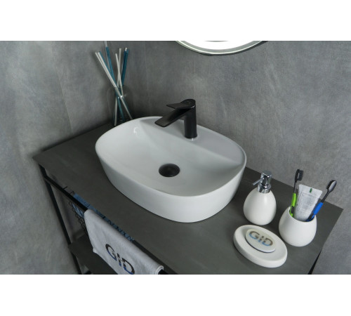 Раковина накладная Gid N9045 51166 белая 50x38x12