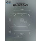 Раковина накладная Gid N9045 51166 белая 50x38x12