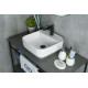 Раковина накладная Gid N9044 51165 белая 38.5x38.5x14